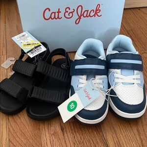 Cat & Jack Kids' Light Blue and Black Footwear Set